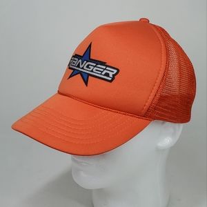 Ranger Star Orange Hat Foam Mesh Snapback Trucker Ball Cap Vintage Curve Bill